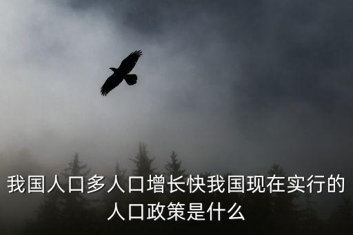我國人口政策，我國人口多人口增長快我國現(xiàn)在實行的人口政策是什么