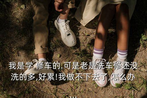 我是學 修車的.可是老是洗車修還沒洗的多,好累!我做不下去了,怎么辦...