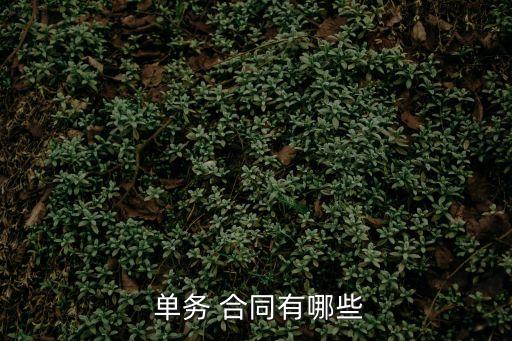  單務(wù) 合同有哪些