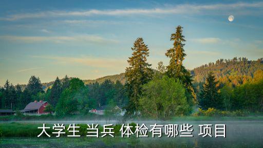 大學(xué)生 當(dāng)兵 體檢有哪些 項目