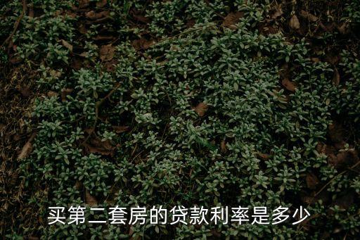 買第二套房的貸款利率是多少