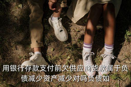 用銀行存款支付前欠供應(yīng)商貨款屬于負(fù)債減少資產(chǎn)減少對嗎負(fù)債如