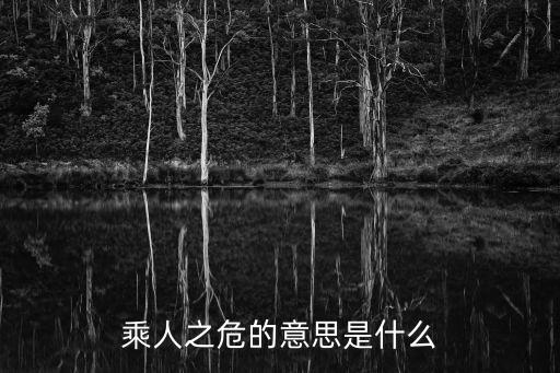 乘人之危，乘人之危