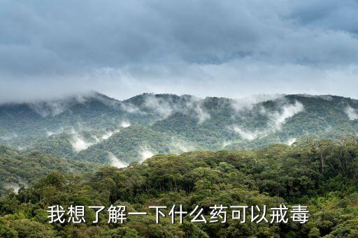 戒毒藥品，什么藥可以戒毒 誰(shuí)可以告訴我啊謝謝了