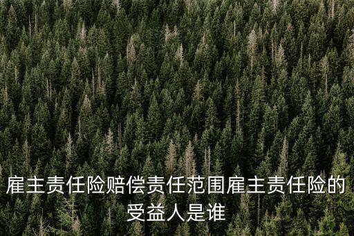 雇主責(zé)任險賠償責(zé)任范圍雇主責(zé)任險的受益人是誰