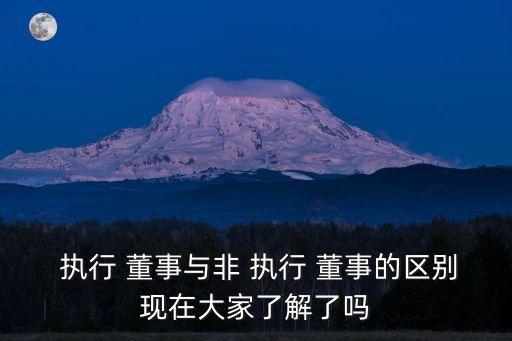 獨(dú)立非執(zhí)行董事,非執(zhí)行董事和獨(dú)立非執(zhí)行董事