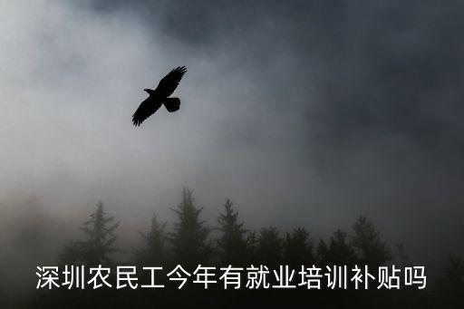 培訓(xùn)補貼，深圳農(nóng)民工今年有就業(yè)培訓(xùn)補貼嗎