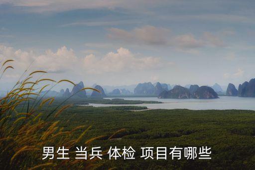 男生 當(dāng)兵 體檢 項目有哪些