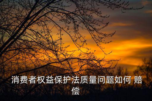  消費者權益保護法質量問題如何 賠償