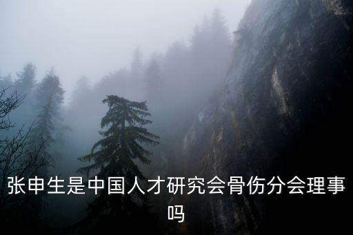 張申生是中國人才研究會骨傷分會理事嗎