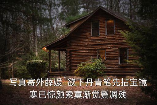 寫真寄外薛媛  欲下丹青筆先拈寶鏡寒已驚顏索寞漸覺鬢凋殘