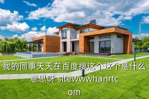 我的同事天天在百度搜這個(gè)這個(gè)是什么意思呀 sitewwwhanrtcom