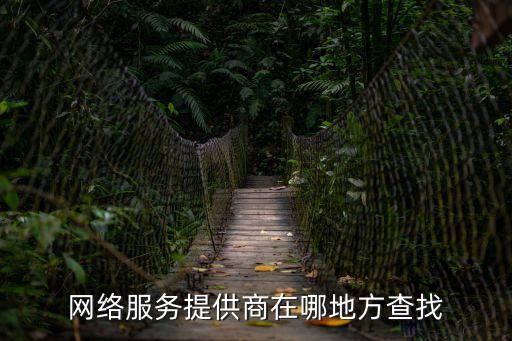 網(wǎng)絡(luò)服務(wù)提供商在哪地方查找