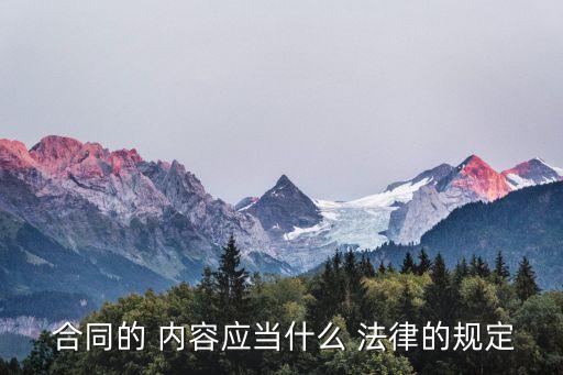正規(guī)合同有哪些內(nèi)容有法律