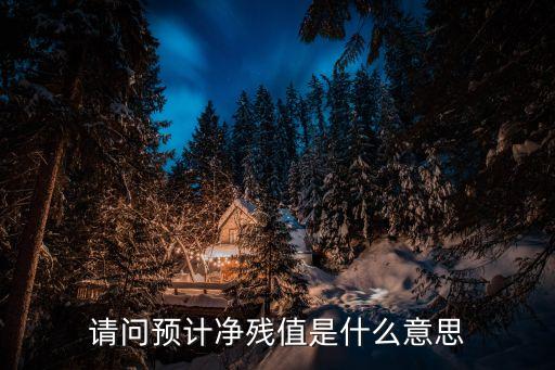 請問預(yù)計凈殘值是什么意思