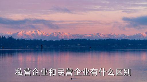私營(yíng)和民營(yíng)的區(qū)別，私營(yíng)企業(yè)和民營(yíng)企業(yè)有什么區(qū)別