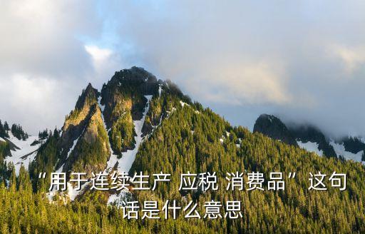 應(yīng)稅消費(fèi)品