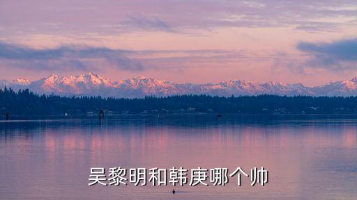 吳黎明，吳黎明和韓庚哪個(gè)帥