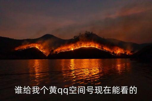 誰給我個黃qq空間號現(xiàn)在能看的