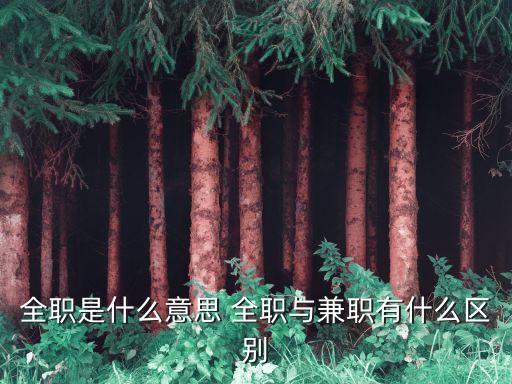 全職，全職是什么意思 全職與兼職有什么區(qū)別