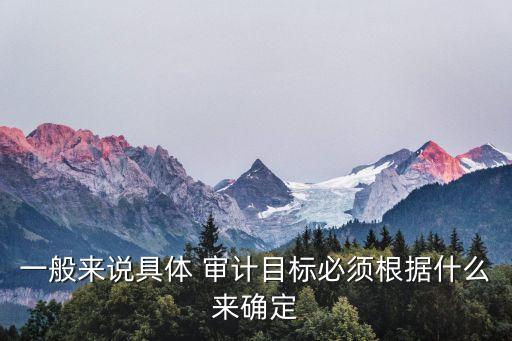 一般來(lái)說(shuō)具體 審計(jì)目標(biāo)必須根據(jù)什么來(lái)確定