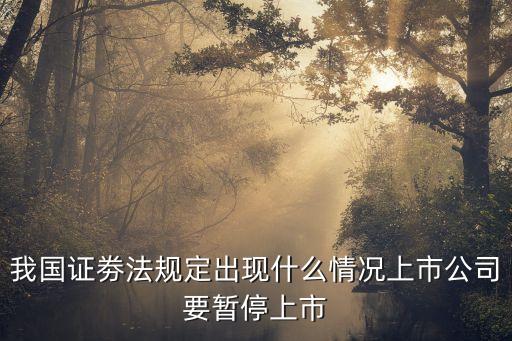 我國(guó)證劵法規(guī)定出現(xiàn)什么情況上市公司要暫停上市