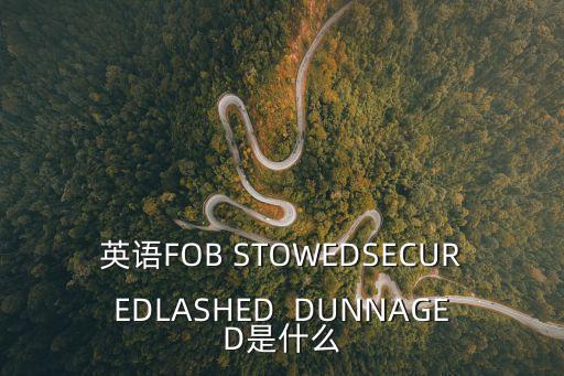 英語FOB STOWEDSECUREDLASHED  DUNNAGED是什么