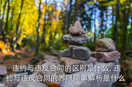  違約與違反合同的區(qū)別是什么, 違約與違反合同的界限簡單解析是什么