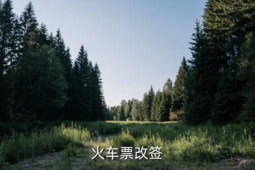 火車(chē)票改簽