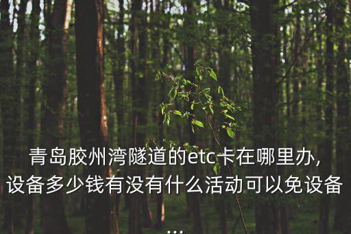 青島膠州灣隧道的etc卡在哪里辦,設(shè)備多少錢有沒有什么活動可以免設(shè)備...