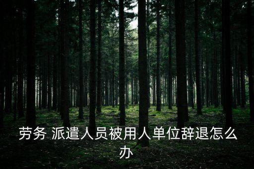 勞務(wù)派遣工被用工單位裁員