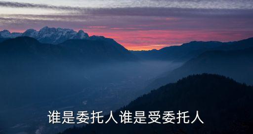 誰(shuí)是委托人誰(shuí)是受委托人