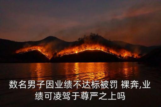 數(shù)名男子因業(yè)績(jī)不達(dá)標(biāo)被罰 裸奔,業(yè)績(jī)可凌駕于尊嚴(yán)之上嗎