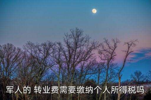 轉(zhuǎn)業(yè)費