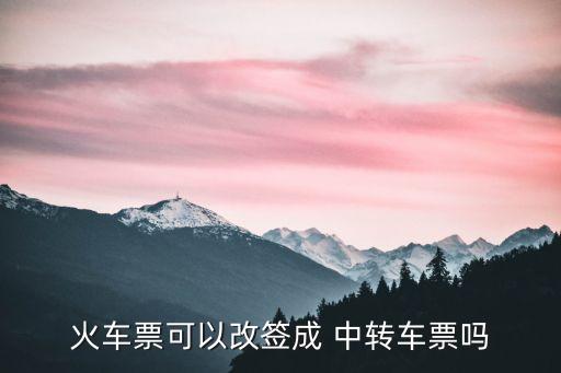 中轉(zhuǎn)票