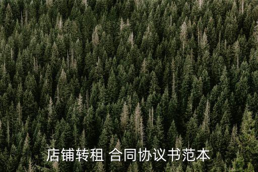 商鋪轉(zhuǎn)讓合同,門面轉(zhuǎn)讓合同協(xié)議書