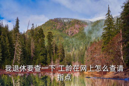 我退休要查一下 工齡在網(wǎng)上怎么查請指點