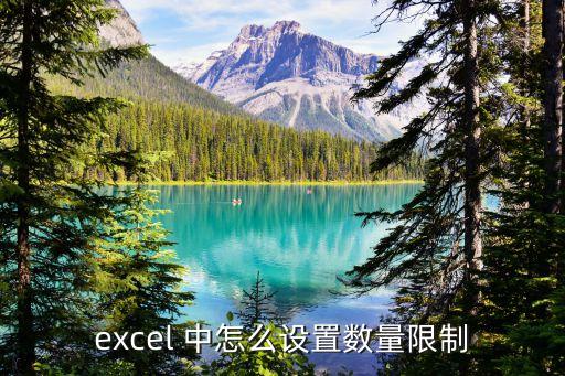 excel 中怎么設(shè)置數(shù)量限制