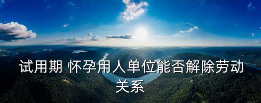試用期懷孕