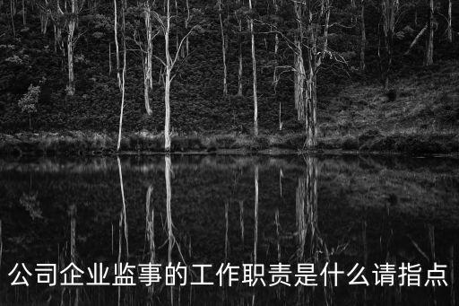 監(jiān)事職責，注冊公司中的監(jiān)事什么責任