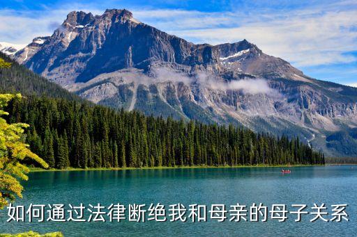 如何通過法律斷絕我和母親的母子關(guān)系