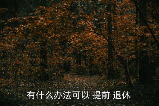 提前退休