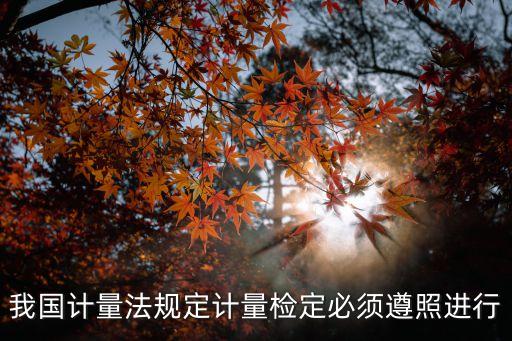 我國計量法規(guī)定計量檢定必須遵照進行