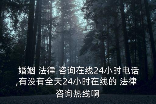  婚姻 法律 咨詢?cè)诰€24小時(shí)電話,有沒有全天24小時(shí)在線的 法律 咨詢熱線啊