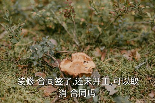 裝修合同的解除