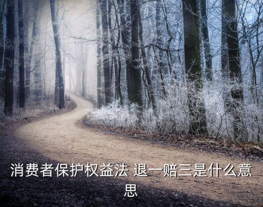 消費者保護權(quán)益法 退一賠三是什么意思
