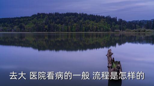 去大 醫(yī)院看病的一般 流程是怎樣的