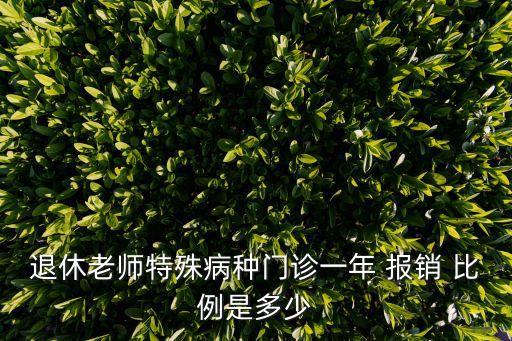 退休老師特殊病種門診一年 報(bào)銷 比例是多少
