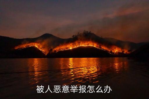 怎樣對(duì)付惡意舉報(bào)的人，被人惡意舉報(bào)怎么辦
