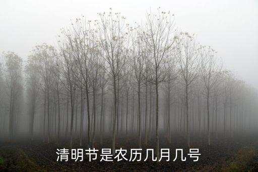 清明節(jié)是農(nóng)歷幾月幾號